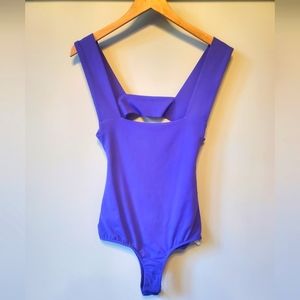 Free People Oh she’s strappy  bodysuit small S purple